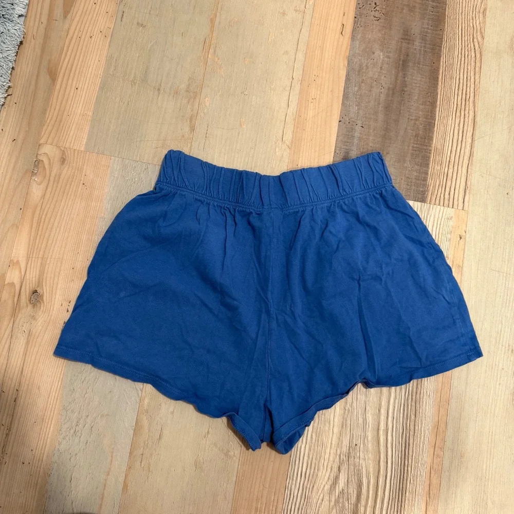 Wild Fable Blue Cotton Knit Shorts Small Elastic Waist Casual Lounge Athletic